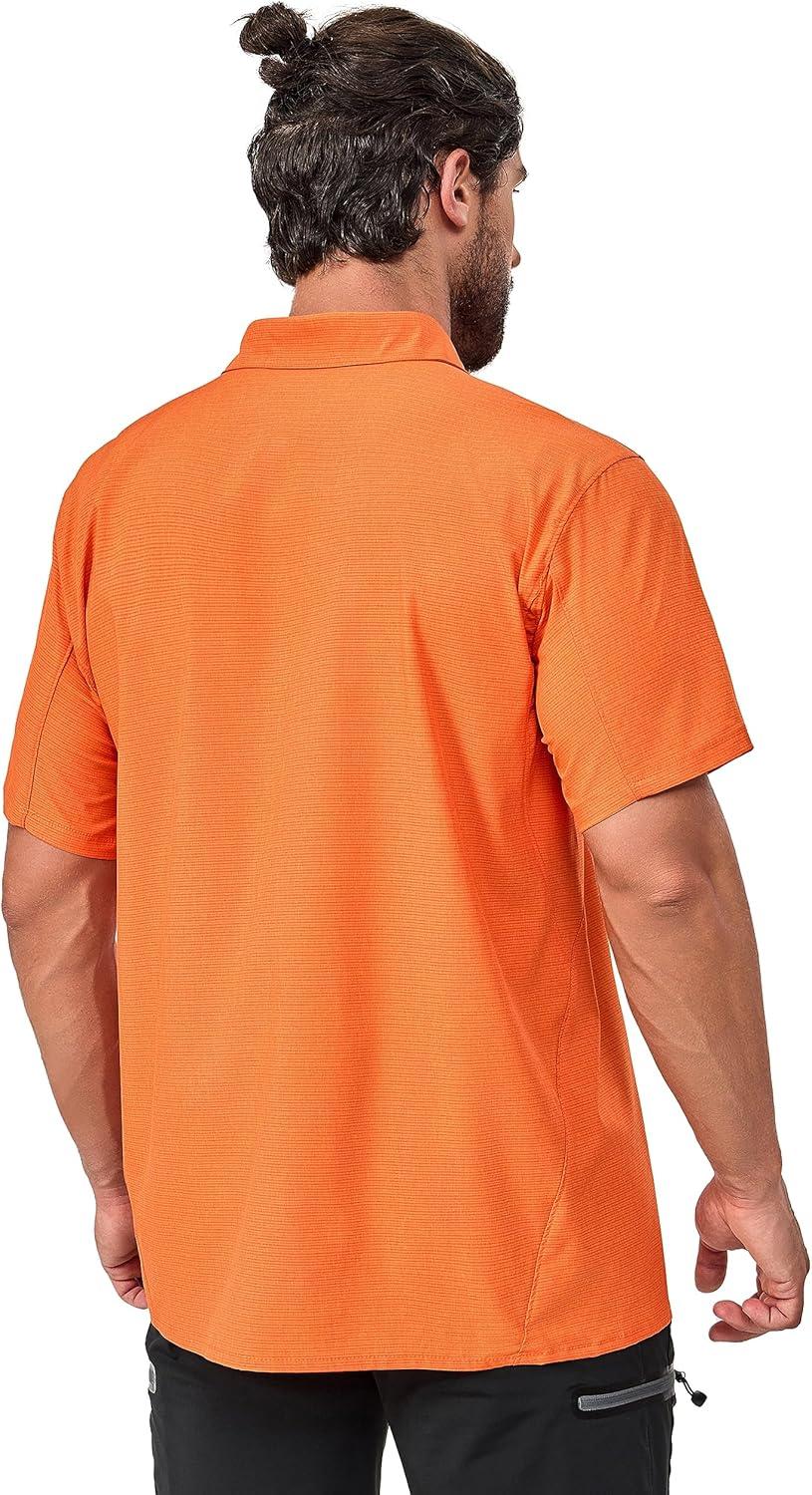 imageLittle Donkey Andy Mens Lightweight Quick Dry Button Down Shirts for Golf Hiking Casual Breathable UPF50Orange