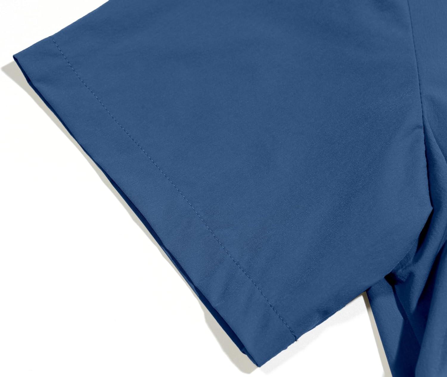 imageLittle Donkey Andy Mens Lightweight Quick Dry Shirts for Hiking Travel Breathable UPF50 Relaxed FitBlue