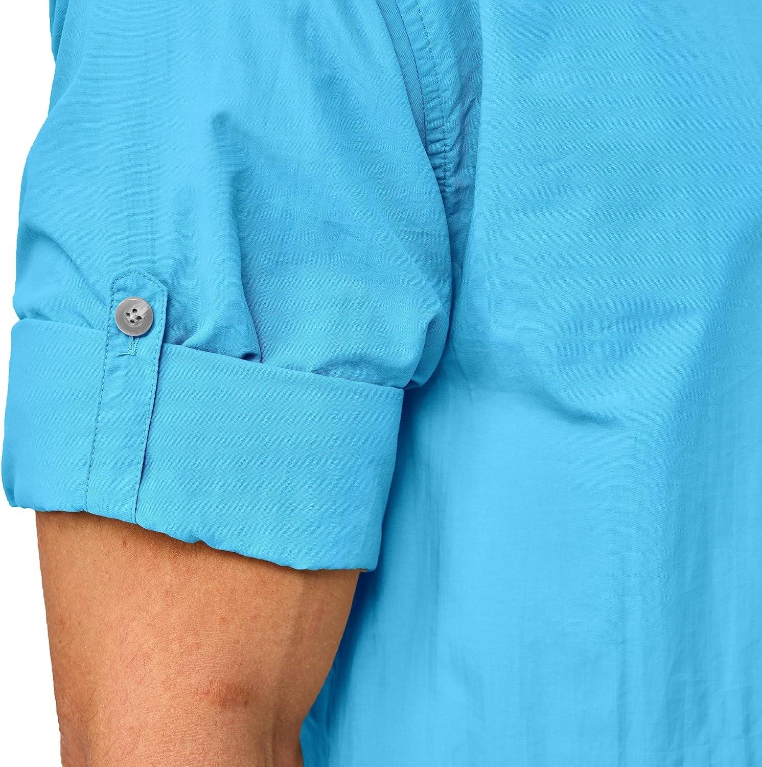 imageLittle Donkey Andy Mens Lightweight Quick Dry Shirts for Hiking Travel Fishing Long Sleeve UPF50 Cargo PocketsBlue