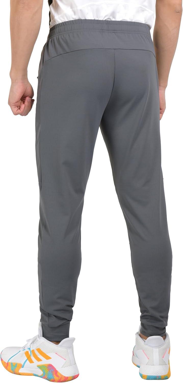 imageLittle Donkey Andy Mens Lightweight Tapered Joggers QuickDry Stretch Athletic Track Pants for Running Gym and Training2grey