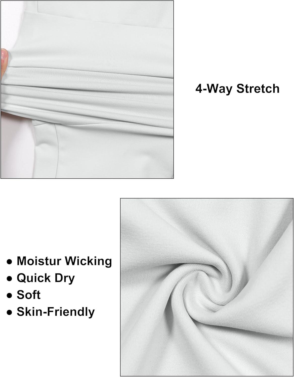 imageLittle Donkey Andy Mens Lightweight Tapered Joggers QuickDry Stretch Athletic Track Pants for Running Gym and Training4white