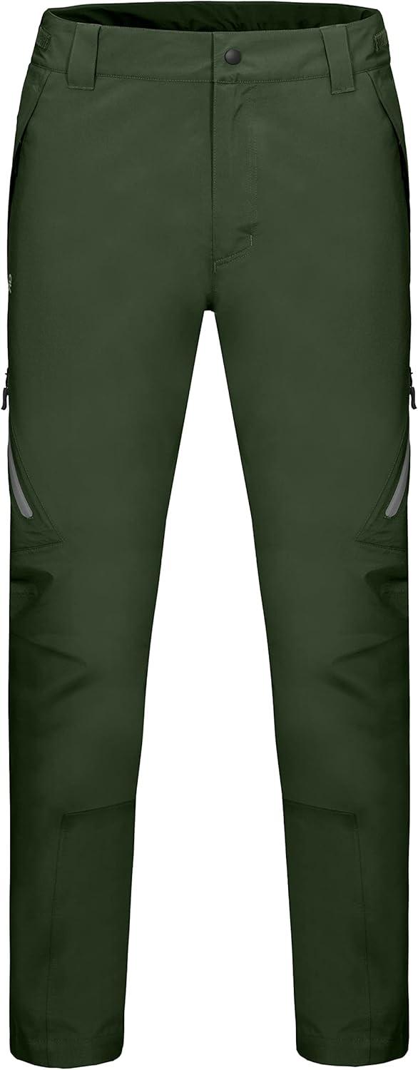 imageLittle Donkey Andy Mens Lightweight Waterproof Rain Pants Breathable Hiking Pant for Outdoor FishingB3 Deep Green