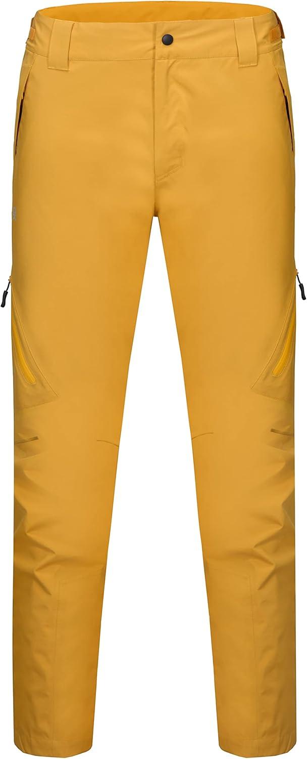 imageLittle Donkey Andy Mens Lightweight Waterproof Rain Pants Breathable Hiking Pant for Outdoor FishingB7 Ceylon Yellow