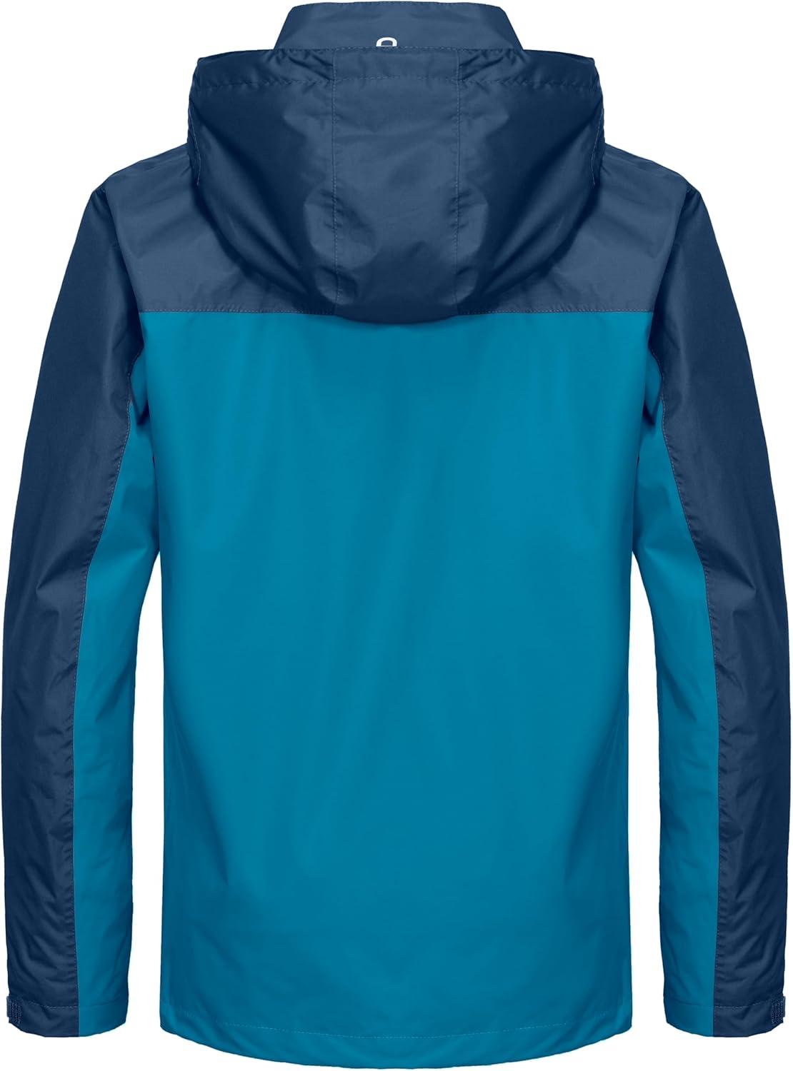 imageLittle Donkey Andy Mens Long Waterproof Rain Jacket with Hood Lightweight Rain Shell for HikingB7deep BlueAqua