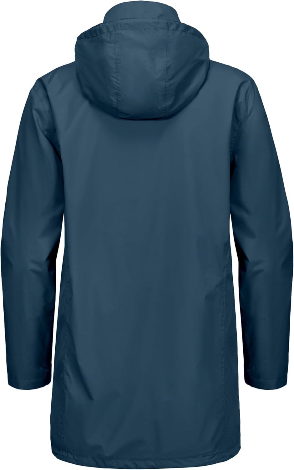 imageLittle Donkey Andy Mens Long Waterproof Rain Jacket with Hood Lightweight Rain Shell for HikingE2dark Blue
