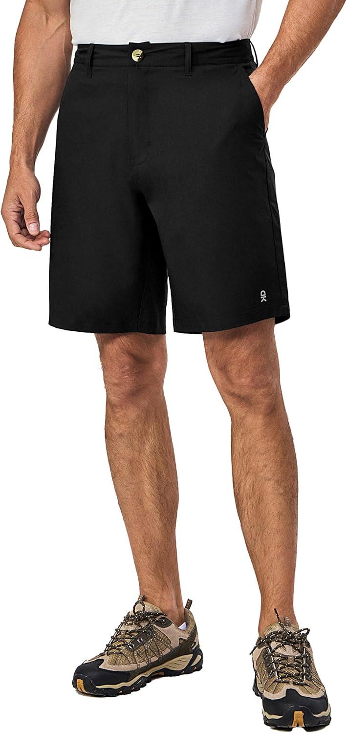 imageLittle Donkey Andy Mens Quick Dry Shorts Lightweight Bermuda with Pockets for Golf Hiking Camping TravelA Black