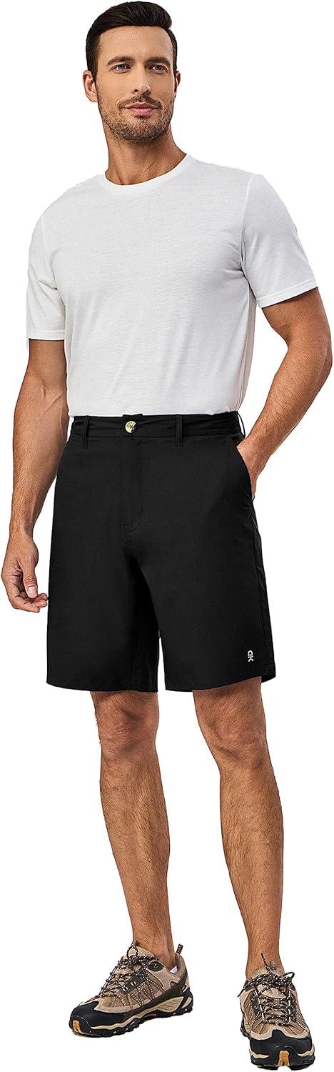 imageLittle Donkey Andy Mens Quick Dry Shorts Lightweight Bermuda with Pockets for Golf Hiking Camping TravelA Black