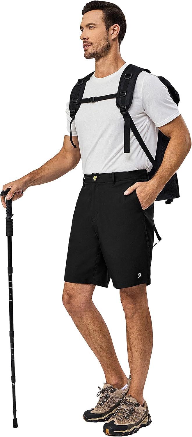 imageLittle Donkey Andy Mens Quick Dry Shorts Lightweight Bermuda with Pockets for Golf Hiking Camping TravelA Black