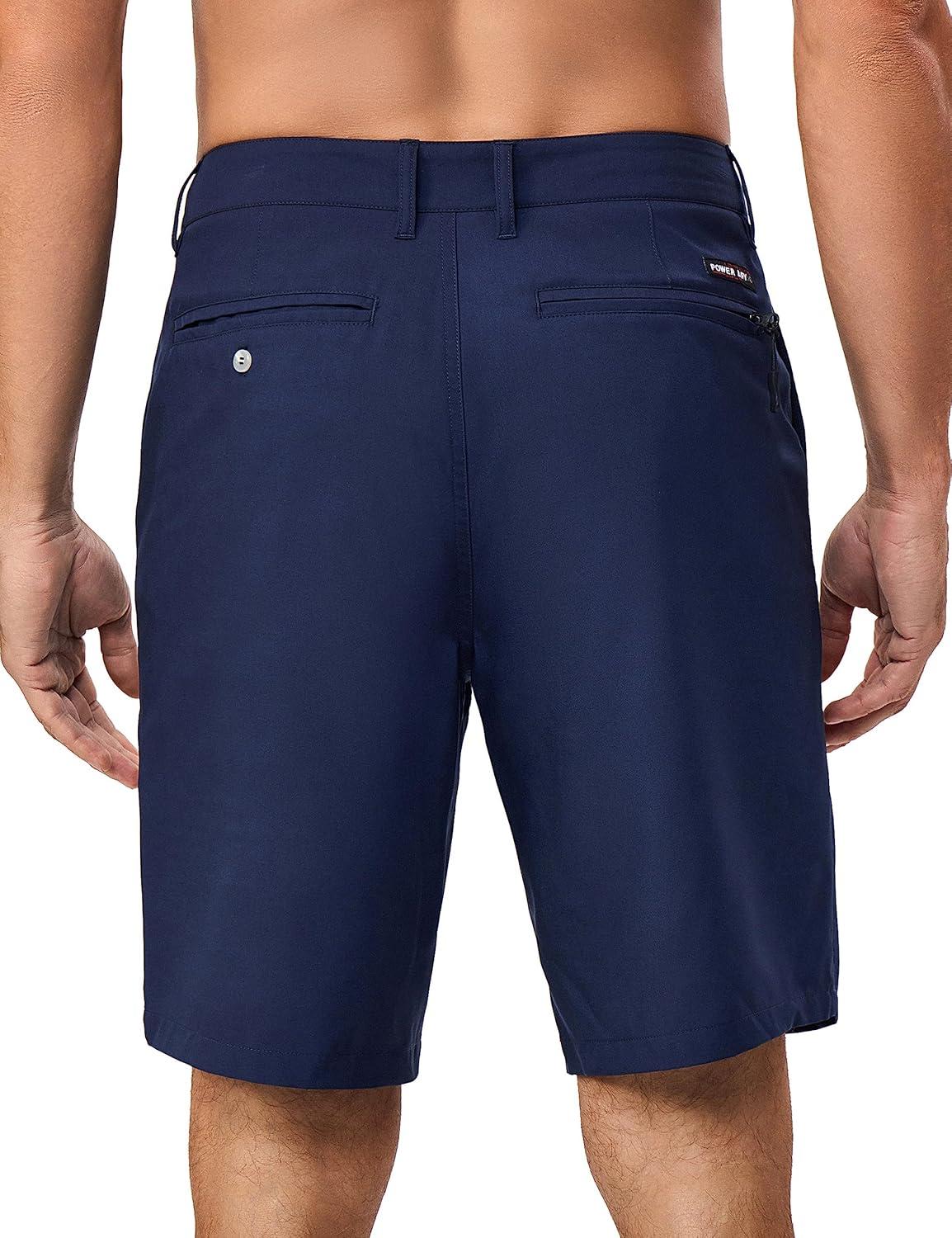 imageLittle Donkey Andy Mens Quick Dry Shorts Lightweight Bermuda with Pockets for Golf Hiking Camping TravelA Navy Blue