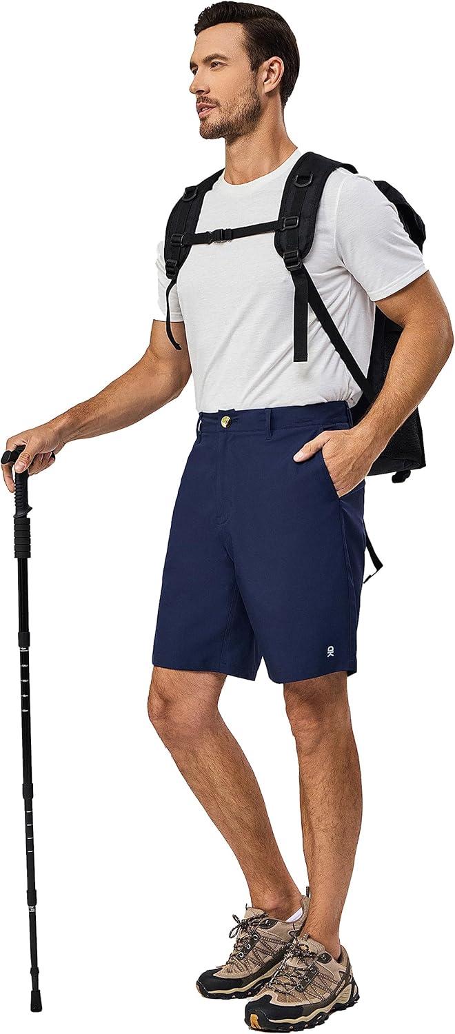 imageLittle Donkey Andy Mens Quick Dry Shorts Lightweight Bermuda with Pockets for Golf Hiking Camping TravelA Navy Blue