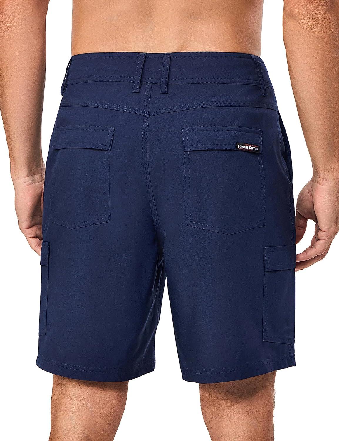 imageLittle Donkey Andy Mens Quick Dry Shorts Lightweight Bermuda with Pockets for Golf Hiking Camping TravelB Navy Blue