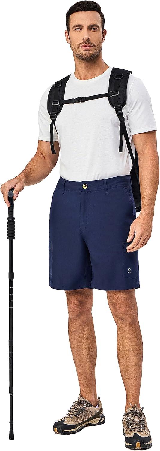 imageLittle Donkey Andy Mens Quick Dry Shorts Lightweight Bermuda with Pockets for Golf Hiking Camping TravelB Navy Blue