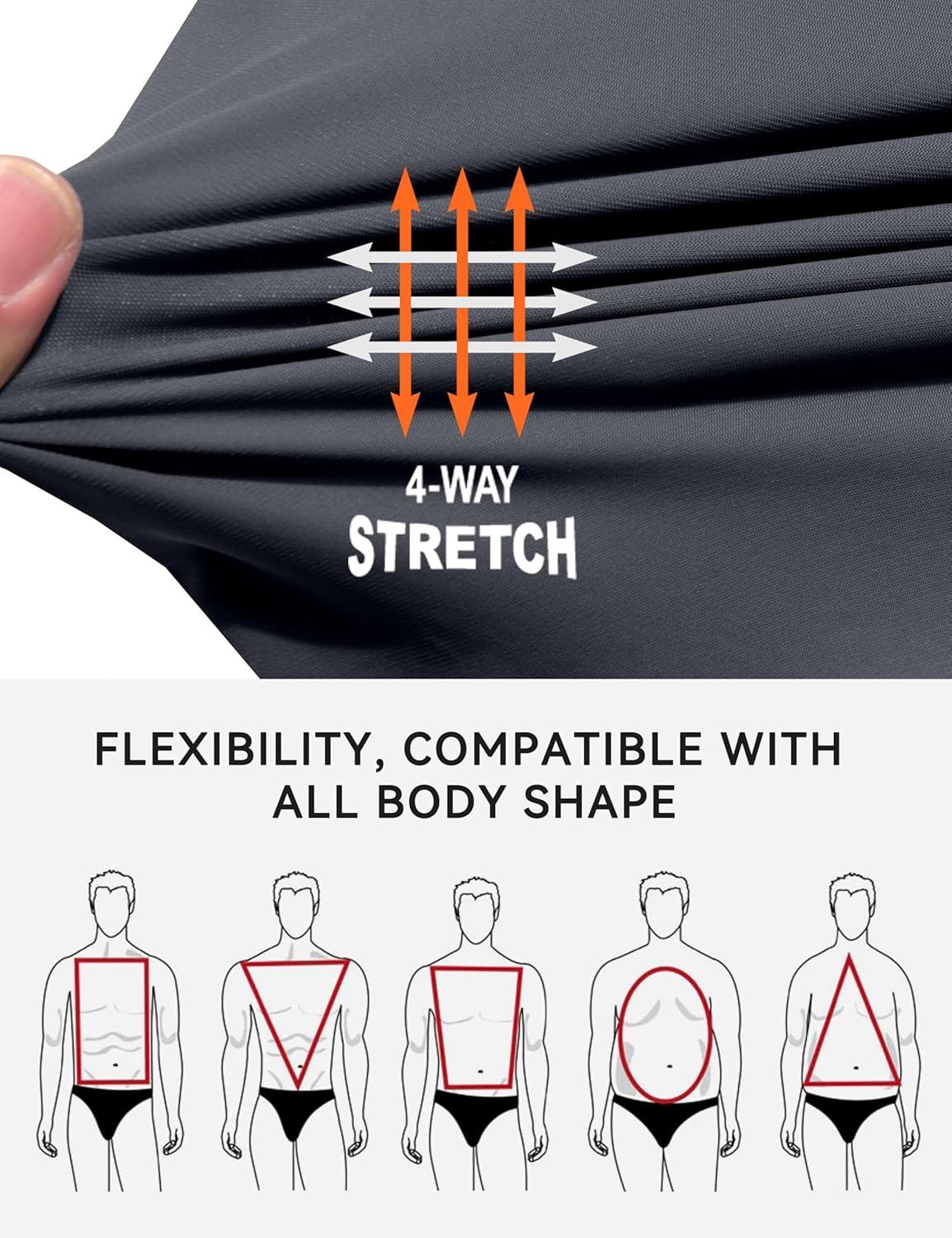 imageLittle Donkey Andy Mens QuickDrying Running Pants Stretch Cooling Performance Mens Joggers with PocketsDark Grey