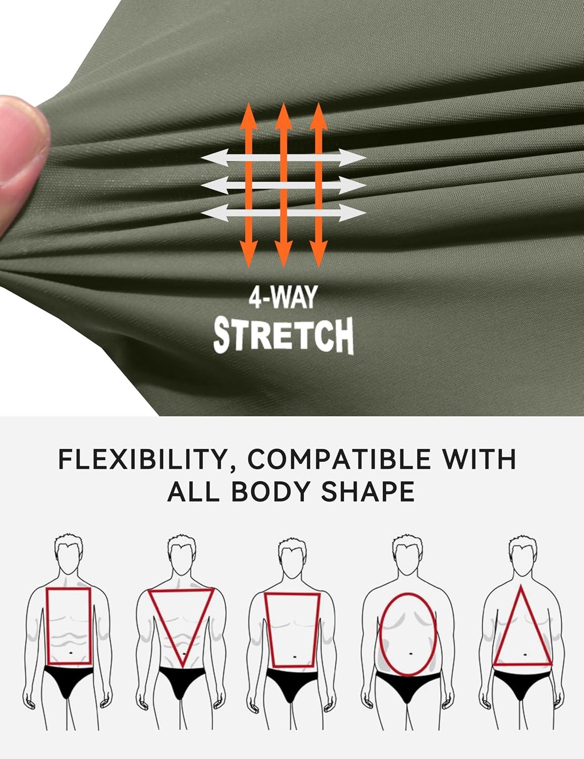 imageLittle Donkey Andy Mens QuickDrying Running Pants Stretch Cooling Performance Mens Joggers with PocketsGrey Green