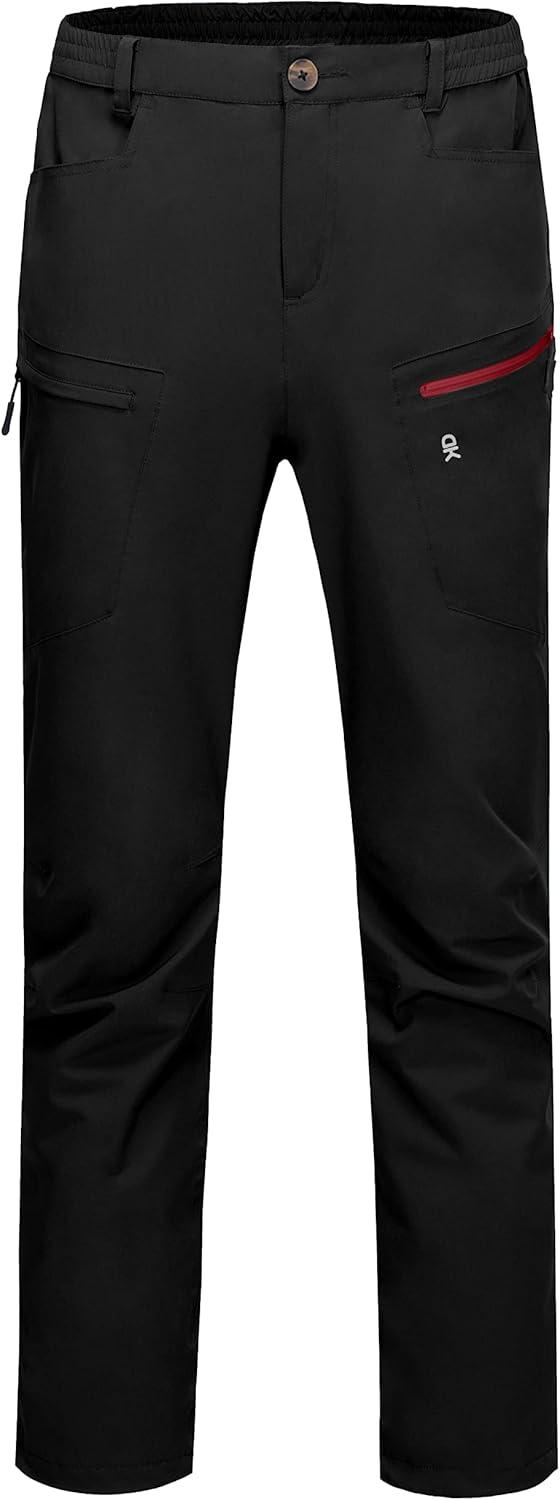 imageLittle Donkey Andy Mens Rain Pants Waterproof Lightweight Breathable Rainproof Pants for Hiking Golf FishingBlack