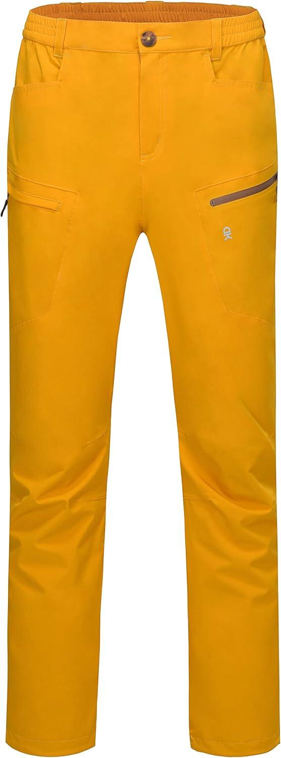 imageLittle Donkey Andy Mens Rain Pants Waterproof Lightweight Breathable Rainproof Pants for Hiking Golf FishingCyber Yellow