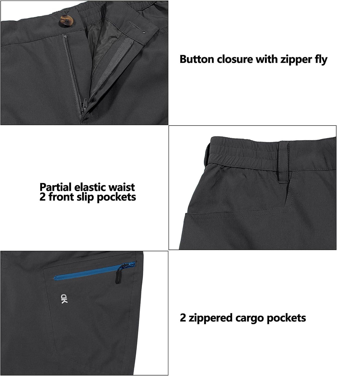 imageLittle Donkey Andy Mens Rain Pants Waterproof Lightweight Breathable Rainproof Pants for Hiking Golf FishingGrey