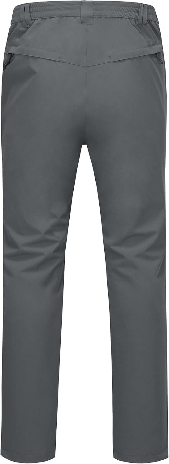 imageLittle Donkey Andy Mens Rain Pants Waterproof Lightweight Breathable Rainproof Pants for Hiking Golf FishingGrey