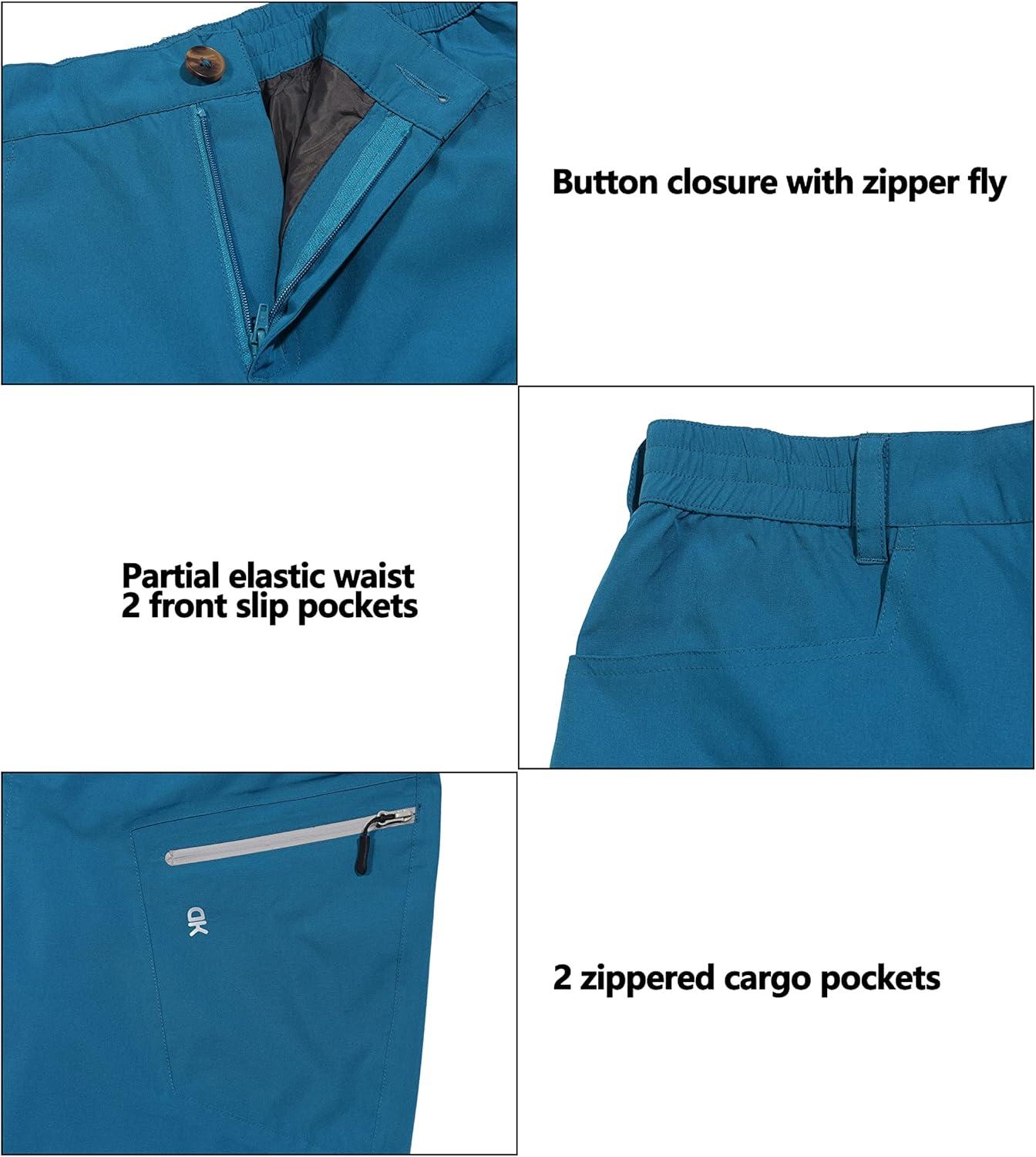 imageLittle Donkey Andy Mens Rain Pants Waterproof Lightweight Breathable Rainproof Pants for Hiking Golf FishingMosaic Blue