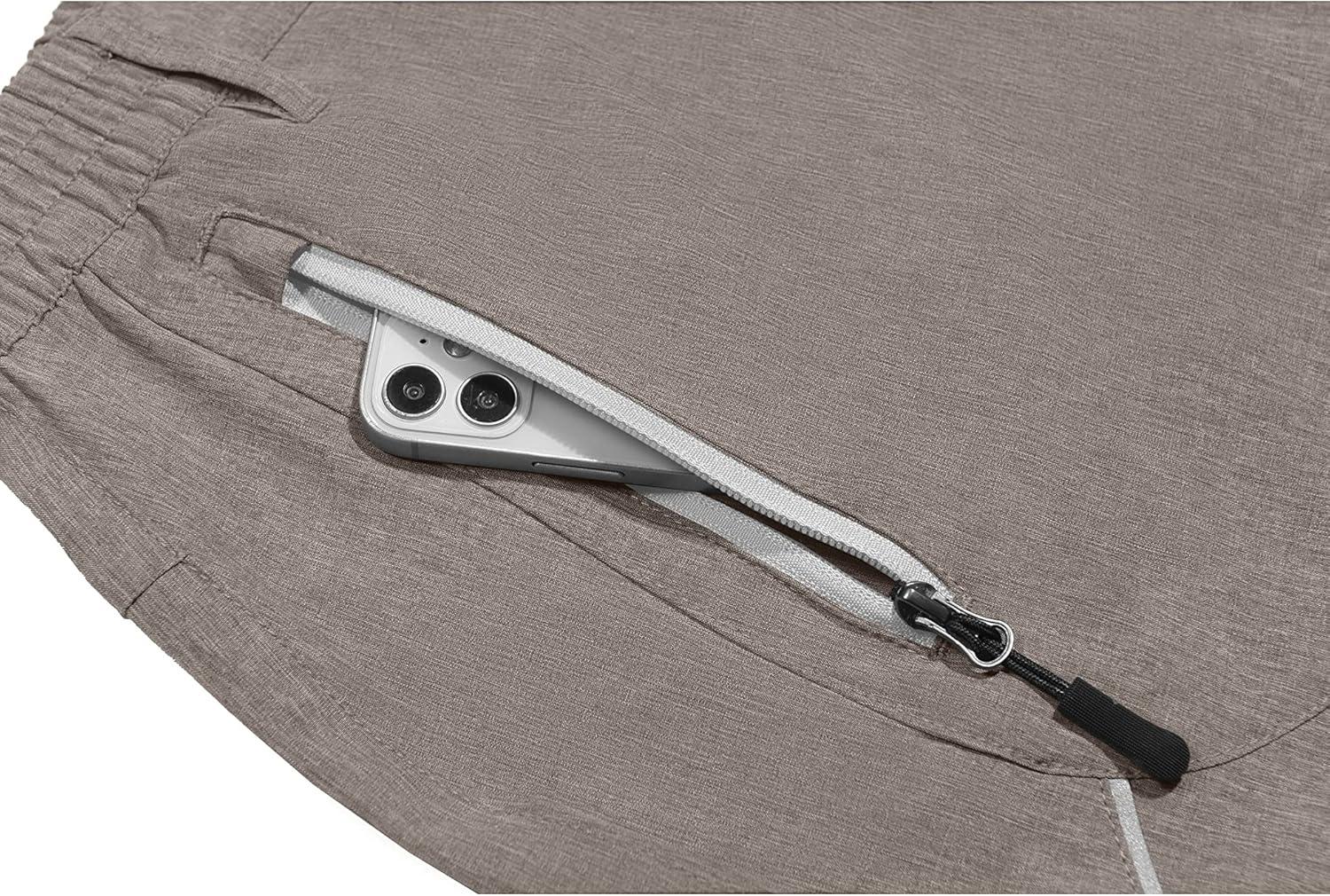imageLittle Donkey Andy Womens 35 Inches Lightweight Stretch Quick Dry Shorts for Running Hiking GolfSteel Grey Heather
