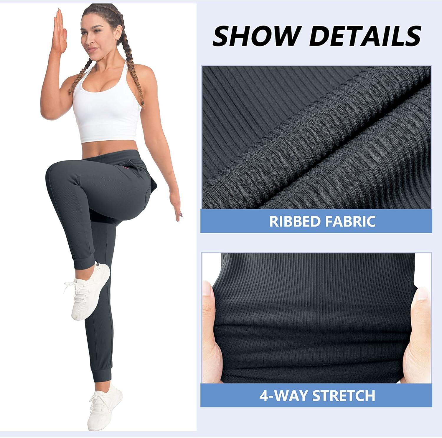 imageLittle Donkey Andy Womens High Waisted Ankle Pants Athletic Joggers for Yoga Workout RunningGray