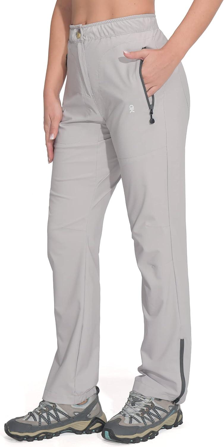 imageLittle Donkey Andy Womens Lightweight Quick Dry Hiking Pants Reinforced Knees UPF 50 for Mountain Climbing Camping2agray