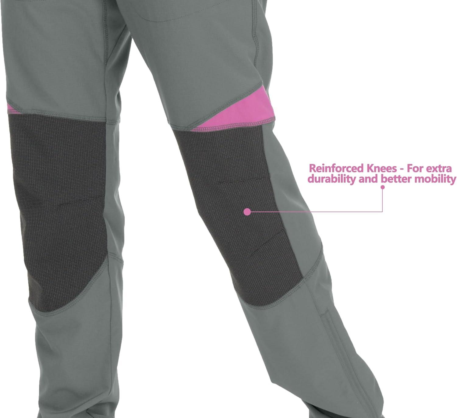 imageLittle Donkey Andy Womens Lightweight Quick Dry Hiking Pants Reinforced Knees UPF 50 for Mountain Climbing Camping2gray