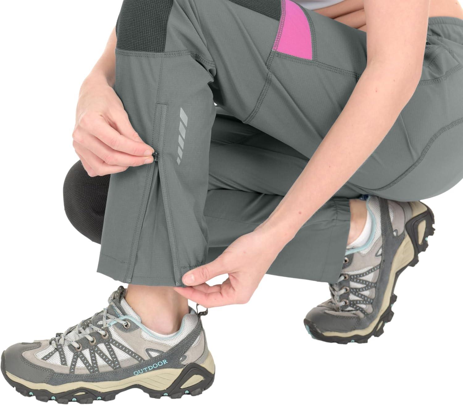 imageLittle Donkey Andy Womens Lightweight Quick Dry Hiking Pants Reinforced Knees UPF 50 for Mountain Climbing Camping2gray