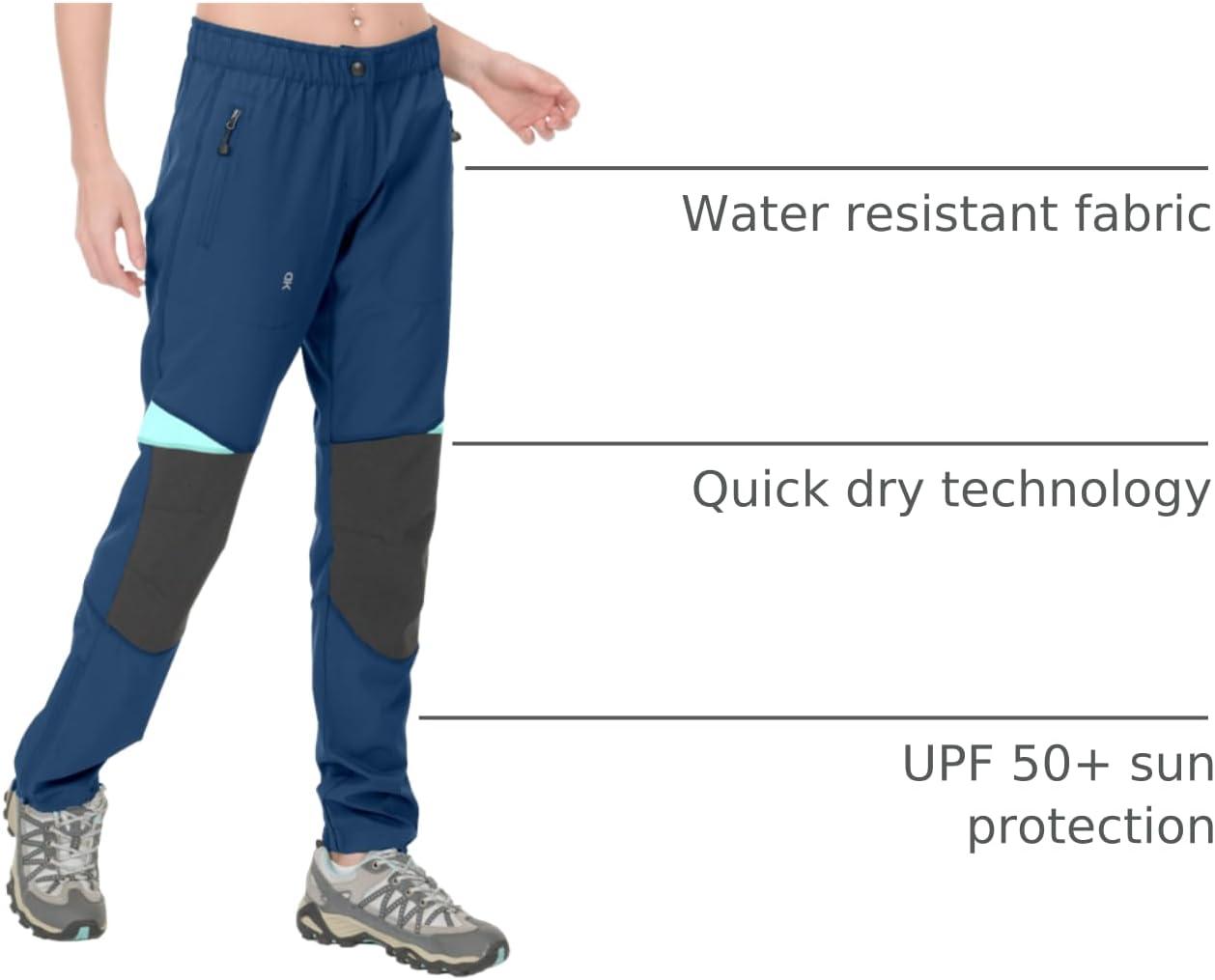 imageLittle Donkey Andy Womens Lightweight Quick Dry Hiking Pants Reinforced Knees UPF 50 for Mountain Climbing Camping4deep Blue