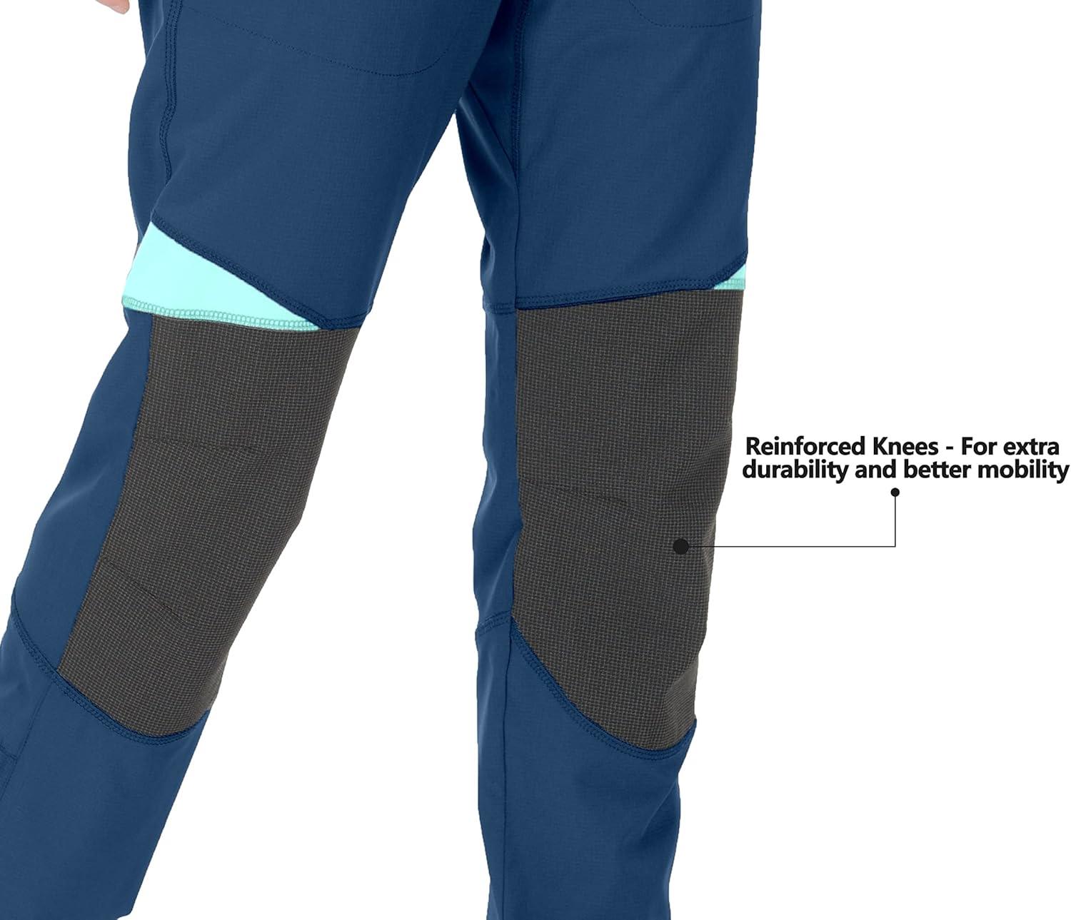 imageLittle Donkey Andy Womens Lightweight Quick Dry Hiking Pants Reinforced Knees UPF 50 for Mountain Climbing Camping4deep Blue