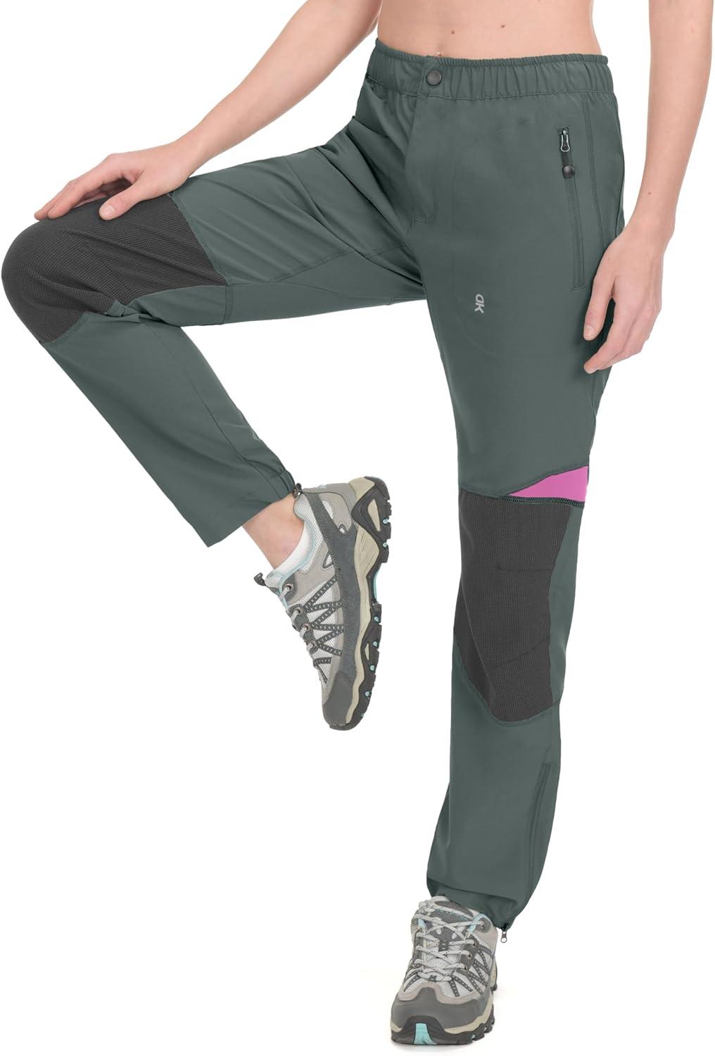 imageLittle Donkey Andy Womens Lightweight Quick Dry Hiking Pants Reinforced Knees UPF 50 for Mountain Climbing Camping7deep Gray