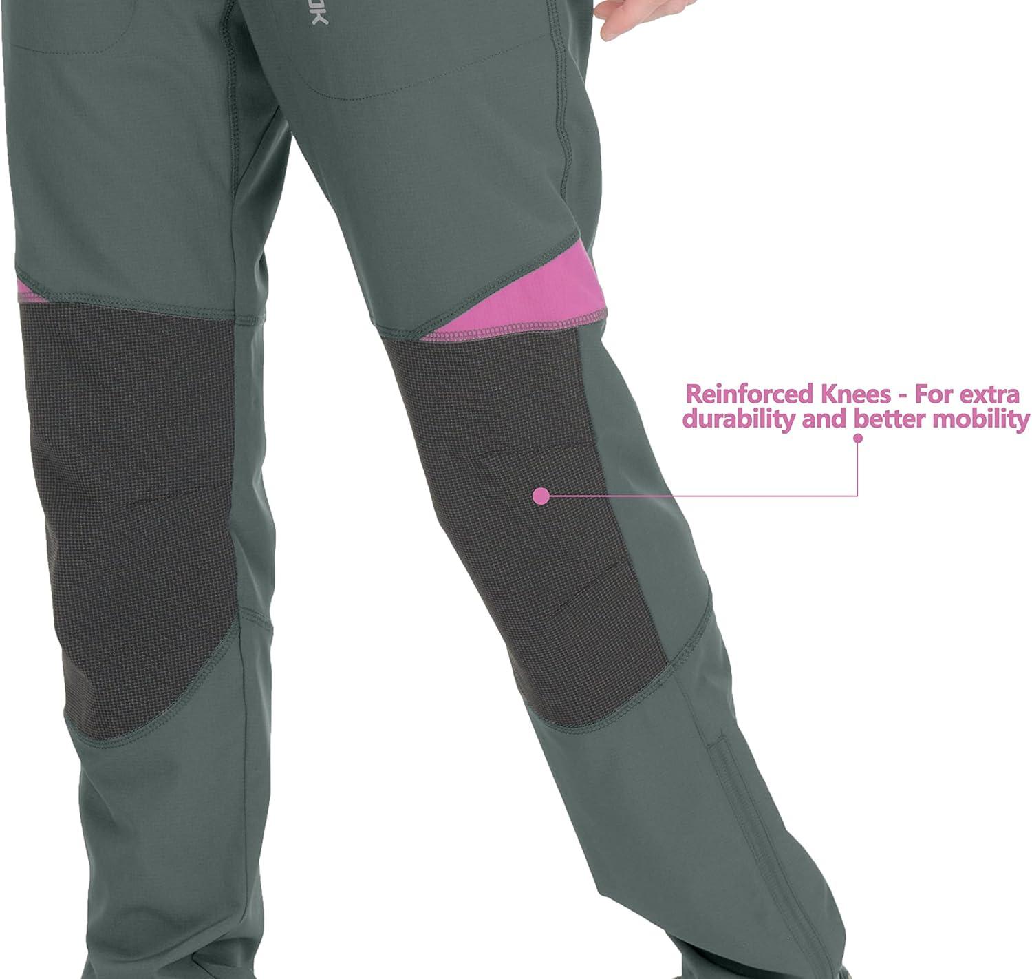 imageLittle Donkey Andy Womens Lightweight Quick Dry Hiking Pants Reinforced Knees UPF 50 for Mountain Climbing Camping7deep Gray