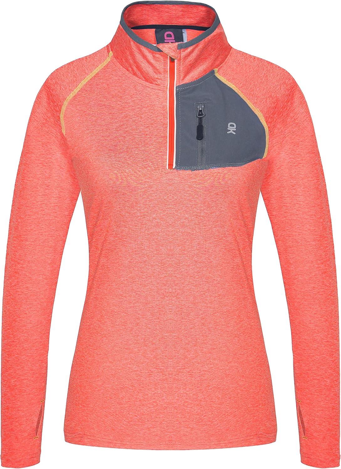 imageLittle Donkey Andy Womens Long Sleeve Running Shirts Workout Gym Sports TShirt Quick DryOrange