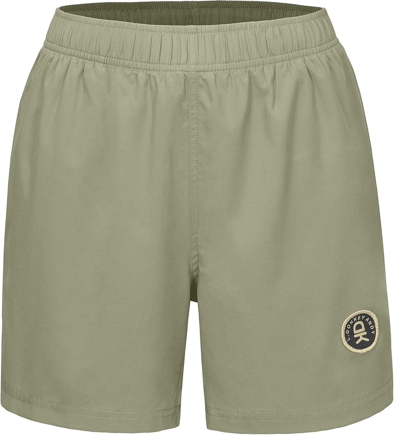 imageLittle Donkey Andy Womens QuickDry Running Shorts High Waist Stretch Workout Hiking Bicycle Athletic Shorts with LinerC7builtin Brief Khaki