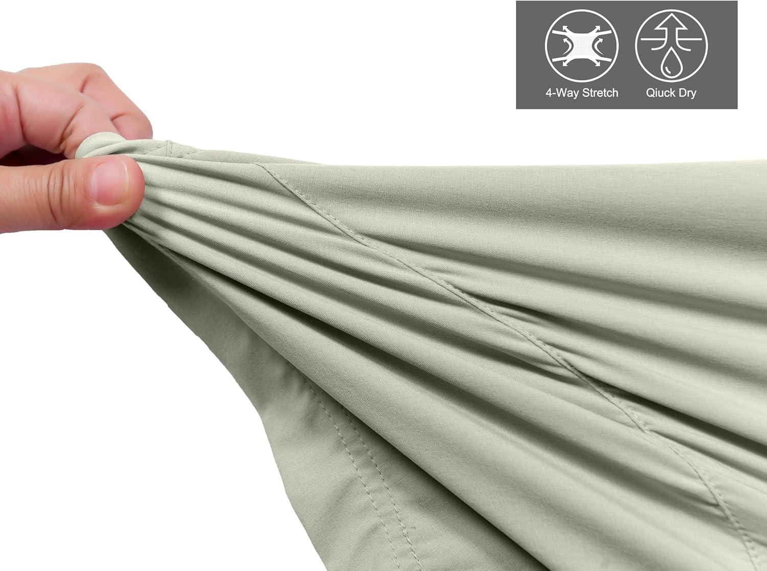 imageLittle Donkey Andy Womens Stretch Quick Dry Cargo Shorts for Hiking TravelB4 Khaki