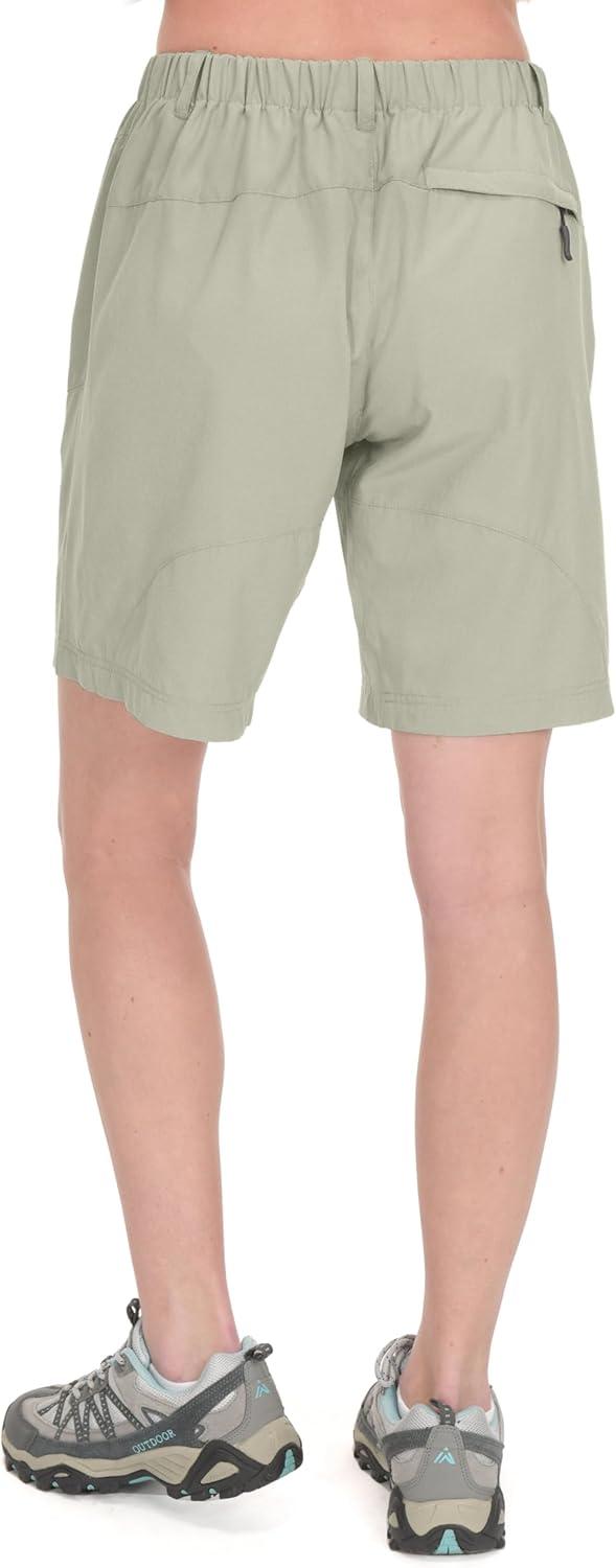 imageLittle Donkey Andy Womens Stretch Quick Dry Cargo Shorts for Hiking TravelB4 Khaki