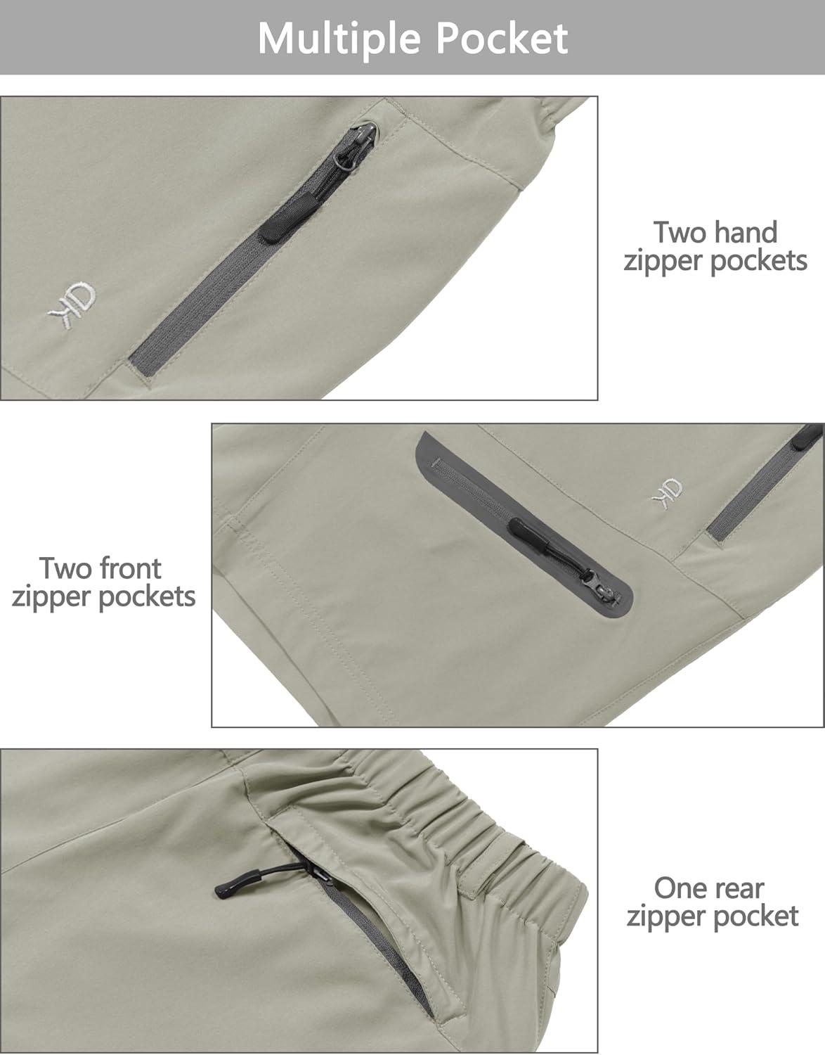 imageLittle Donkey Andy Womens Stretch Quick Dry Cargo Shorts for Hiking TravelB4 Khaki