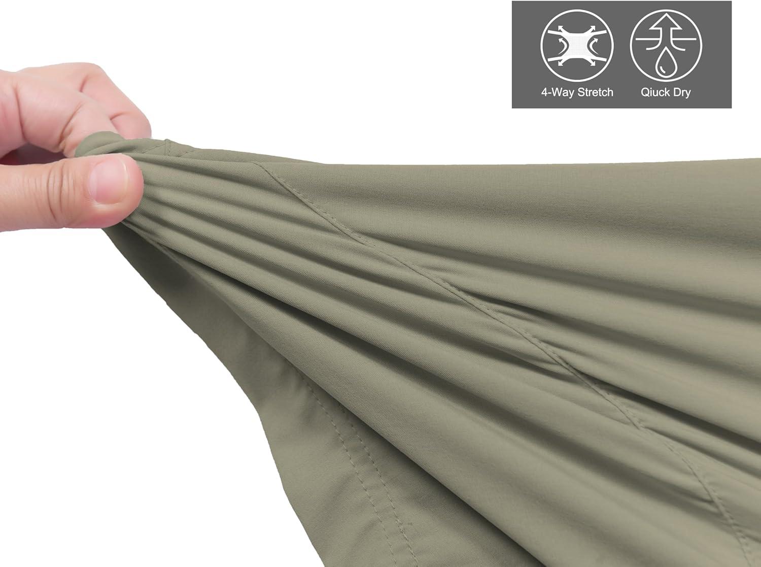 imageLittle Donkey Andy Womens Stretch Quick Dry Cargo Shorts for Hiking TravelB4 Silver Sage