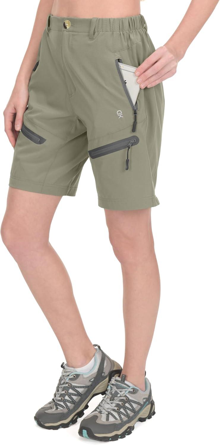 imageLittle Donkey Andy Womens Stretch Quick Dry Cargo Shorts for Hiking TravelB4 Silver Sage