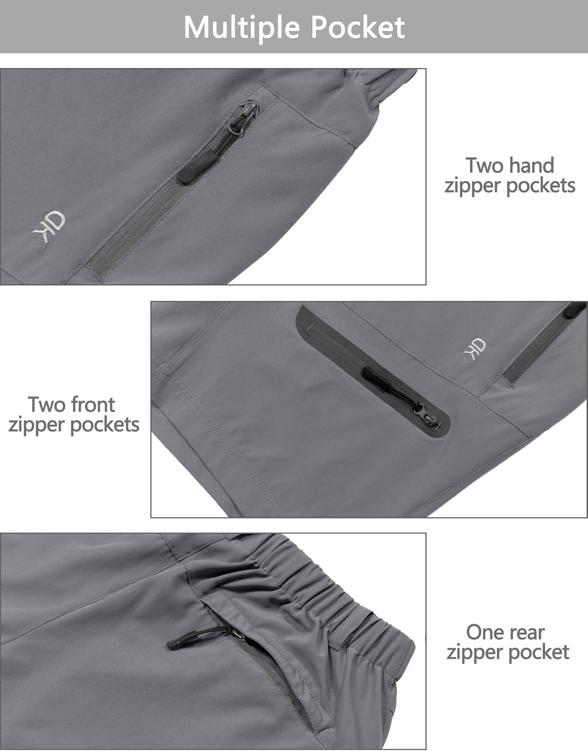 imageLittle Donkey Andy Womens Stretch Quick Dry Cargo Shorts for Hiking TravelB4 Steel Gray