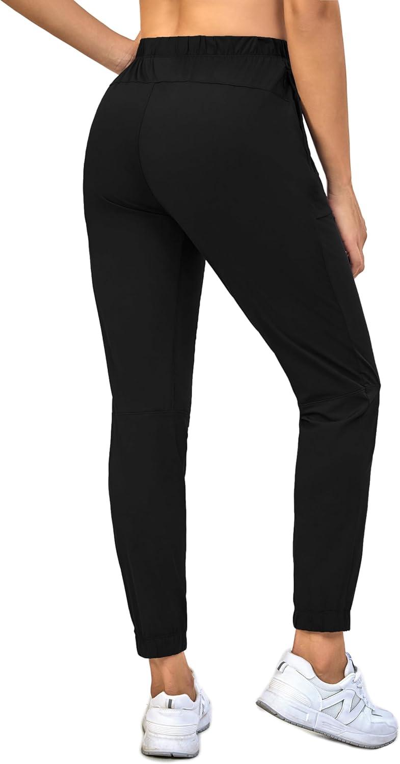 imageLittle Donkey Andy Womens Ultra Stretch Quick Dry Cool Ankle Pants Drawstring Active Travel HikingBlack