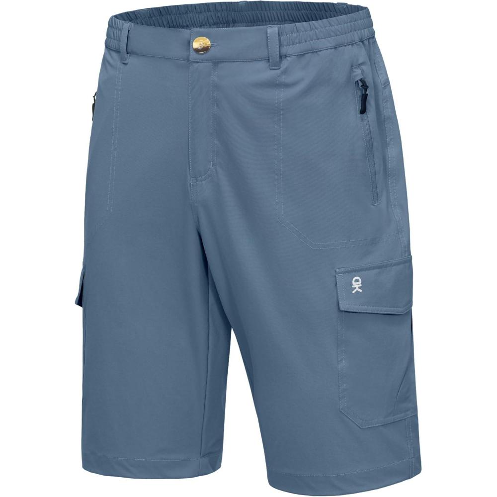 imageLittle Donkey Andy Mens 11 Inch Quick Dry Bermuda Stretch Cargo Shorts Hiking Travel GolfB Blue Horizon