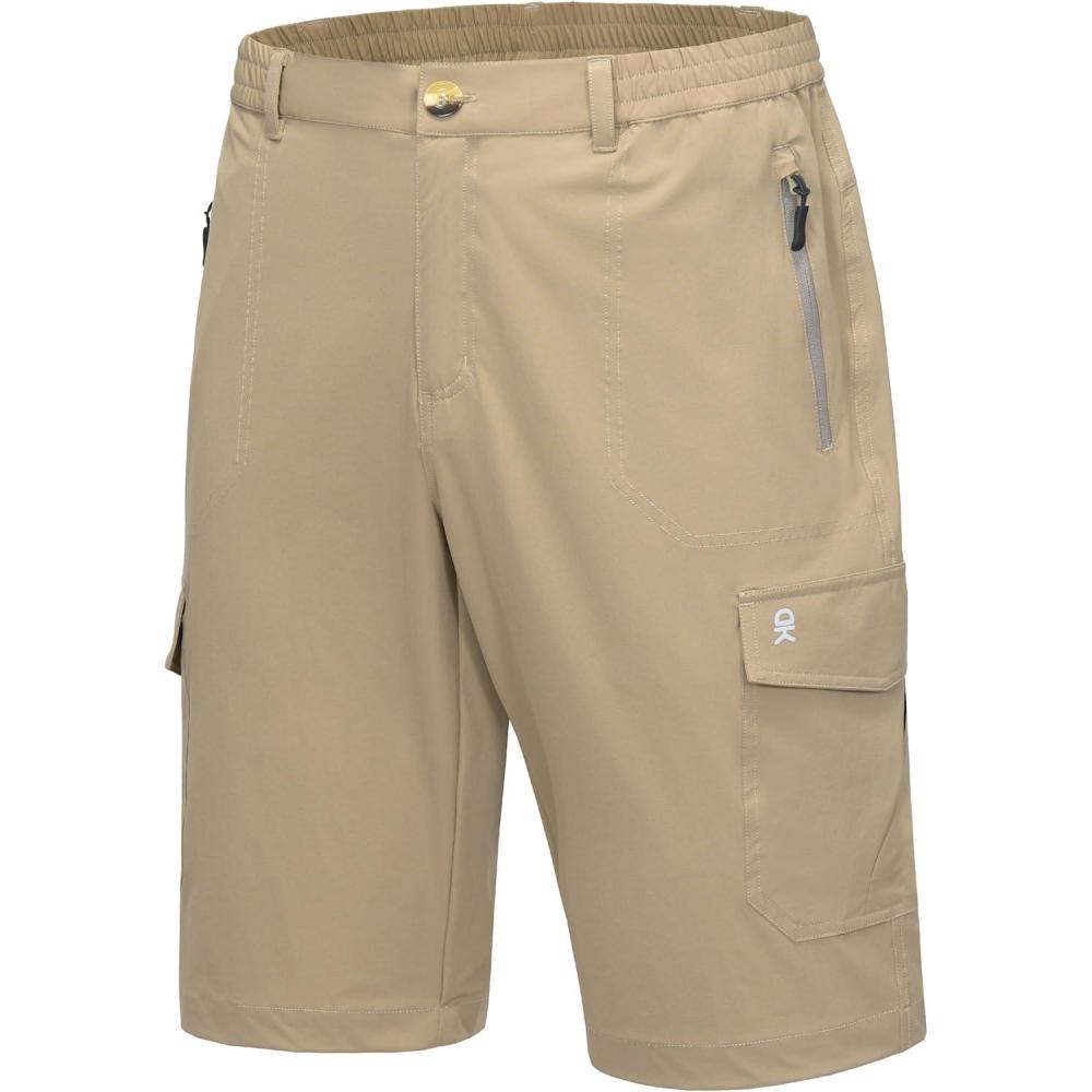 imageLittle Donkey Andy Mens 11 Inch Quick Dry Bermuda Stretch Cargo Shorts Hiking Travel GolfB Dark Khaki