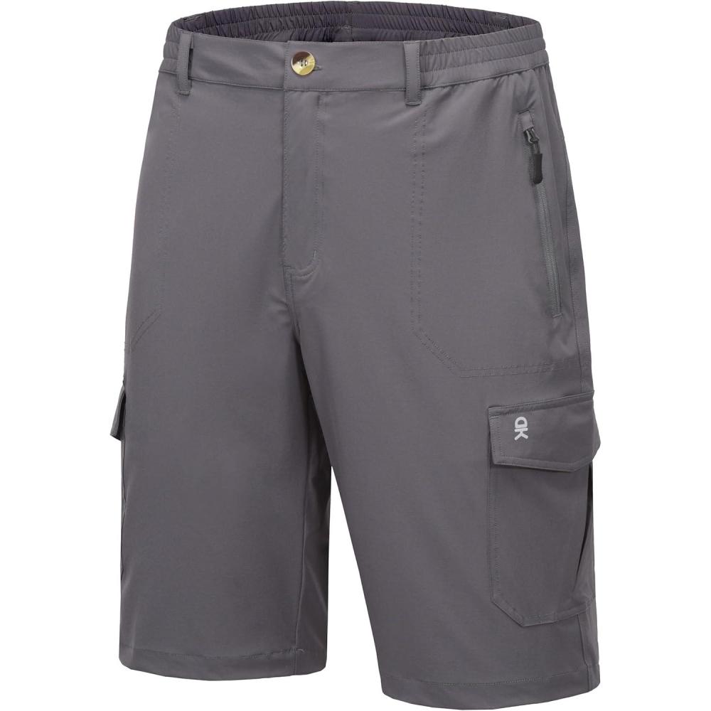 imageLittle Donkey Andy Mens 11 Inch Quick Dry Bermuda Stretch Cargo Shorts Hiking Travel GolfB Grey