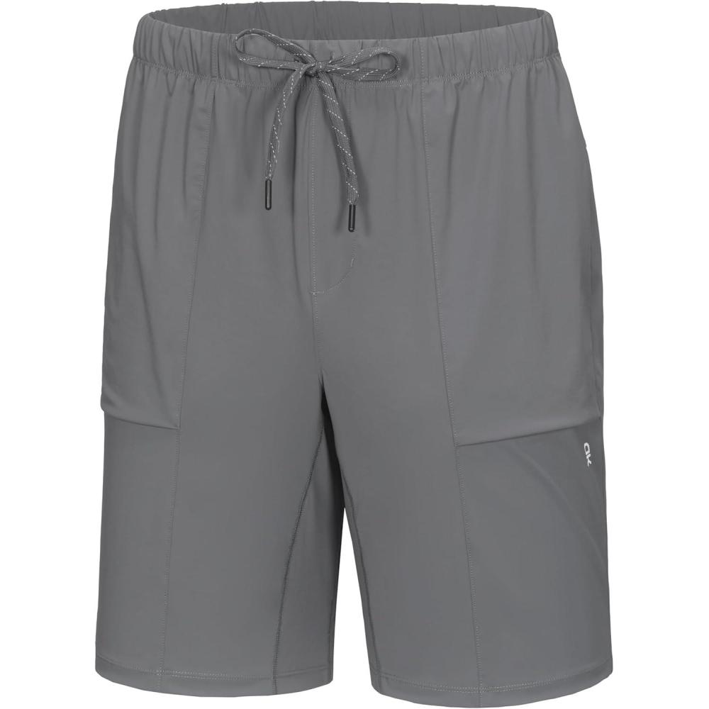 imageLittle Donkey Andy Mens Capri Pants Quick Dry Stretch Cool 34 Capri Jogger Shorts Gym Running Hiking Track ShortsAgrey