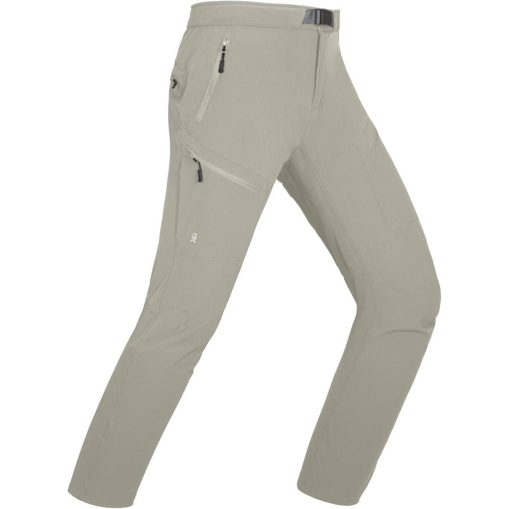 imageLittle Donkey Andy Mens Lightweight Fishing Pants with Belt 5 Zip Pockets Waterproof QuickDry Travel Hiking Outdoor PantsLight Khaki