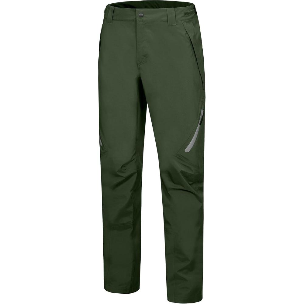 imageLittle Donkey Andy Mens Lightweight Waterproof Rain Pants Breathable Hiking Pant for Outdoor FishingB3 Deep Green