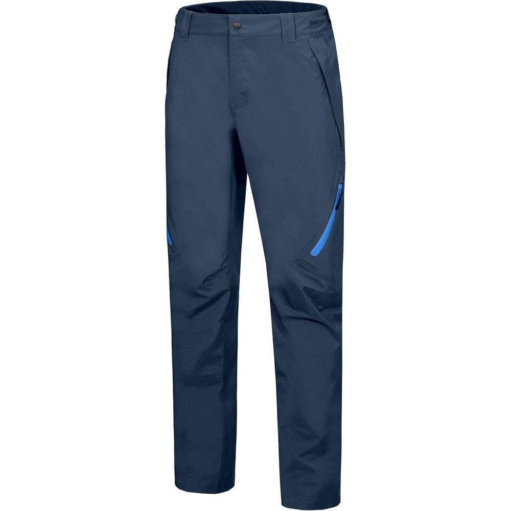 imageLittle Donkey Andy Mens Lightweight Waterproof Rain Pants Breathable Hiking Pant for Outdoor FishingB4 Navy Blue