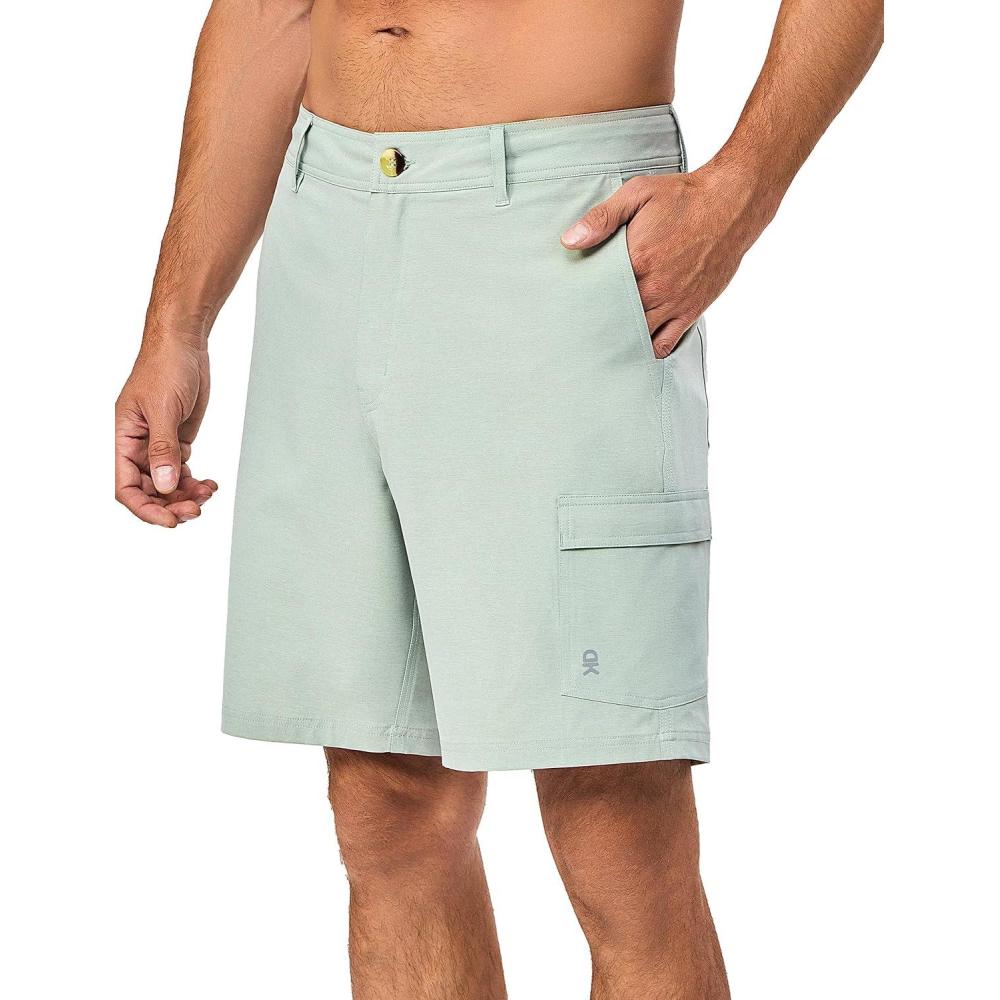 imageLittle Donkey Andy Mens Quick Dry Shorts Lightweight Bermuda with Pockets for Golf Hiking Camping TravelB Glacier Green