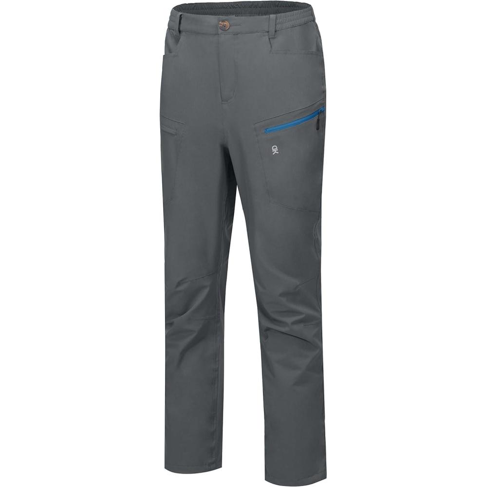 imageLittle Donkey Andy Mens Rain Pants Waterproof Lightweight Breathable Rainproof Pants for Hiking Golf FishingGrey